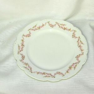 Vintage Dinner Plate Bridal Rose MZ Austria 9 3/4" Pink Floral Swags Cottagecore
